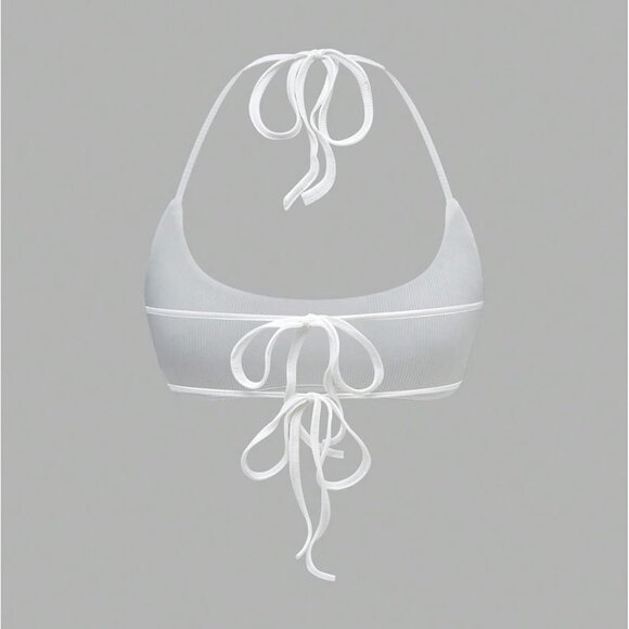 Women's Backless Halter Crop Top Micro Slim Fit Camisole 3 Pack Casual Evening - Picture 4 of 5